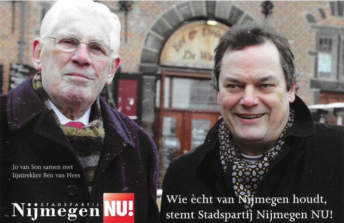 Jo van Son samen met lijsttrekker Ben van Hees